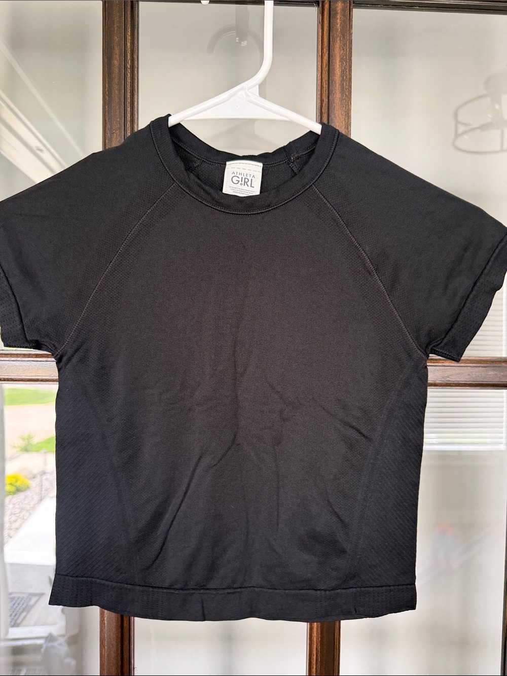 NWOT - Athleta Girl Black Short Sleeve Tee